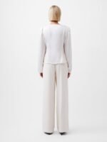 Ennis Satin Lace V-Neck Blouse - Image 4